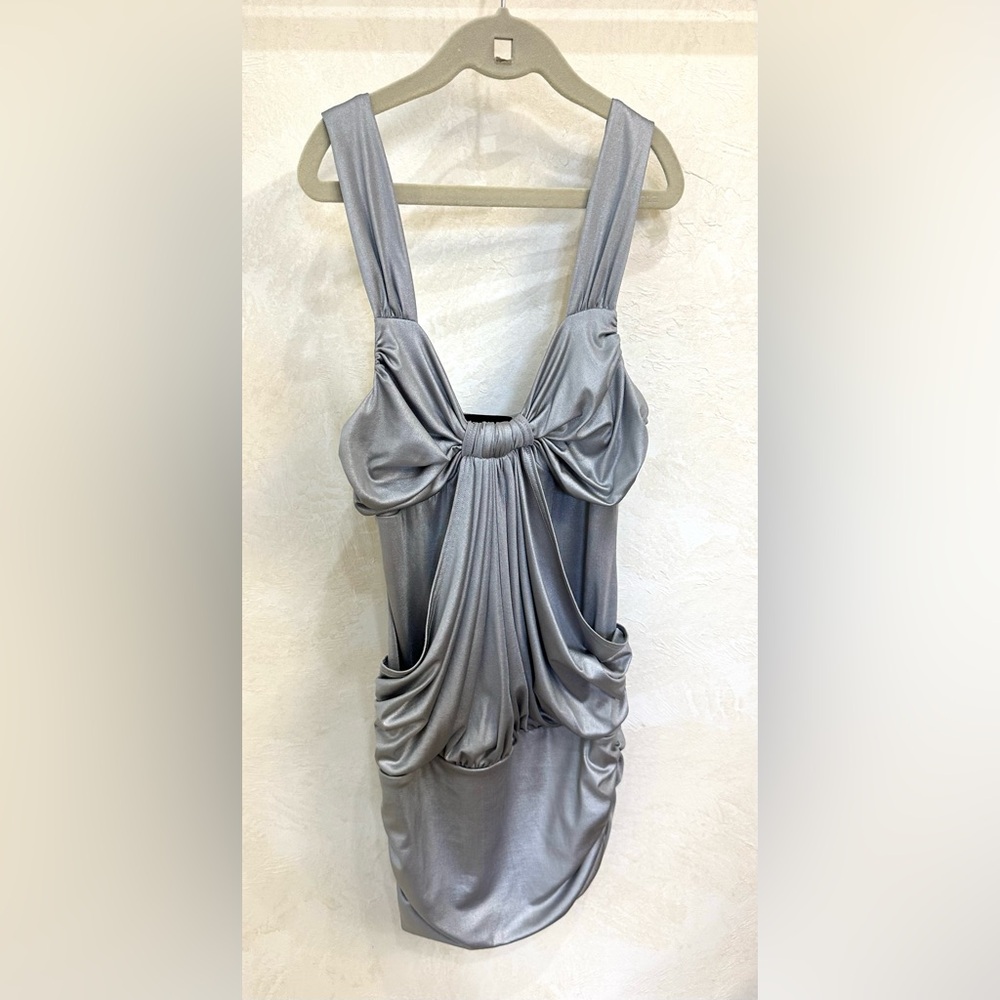 Vintage Y2K silver Bebe top-XS